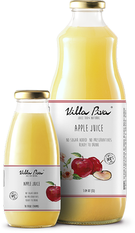 Apple Juice Villa Piva 100% Natural 10.1 floz and 1.04 qt