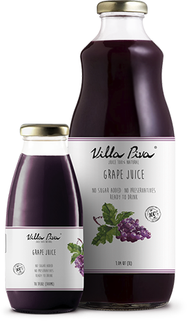 Grape Juice Villa Piva 100% Natural 10.1 floz and 1.04 qt