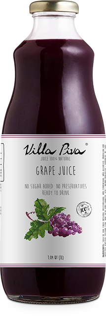 Grape Juice Villa Piva 100% Natural 10.1 floz and 1.04 qt