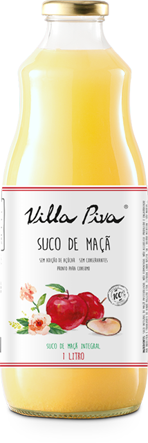 Suco de Maçã Villa Piva 100% Integral de 300 ml e 1 litro